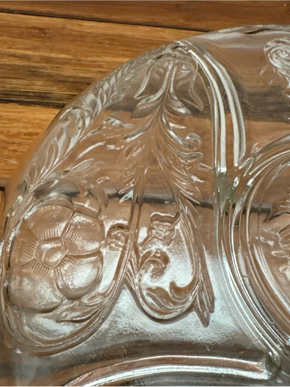 Divided Pressed Clear Glass 11 1/2